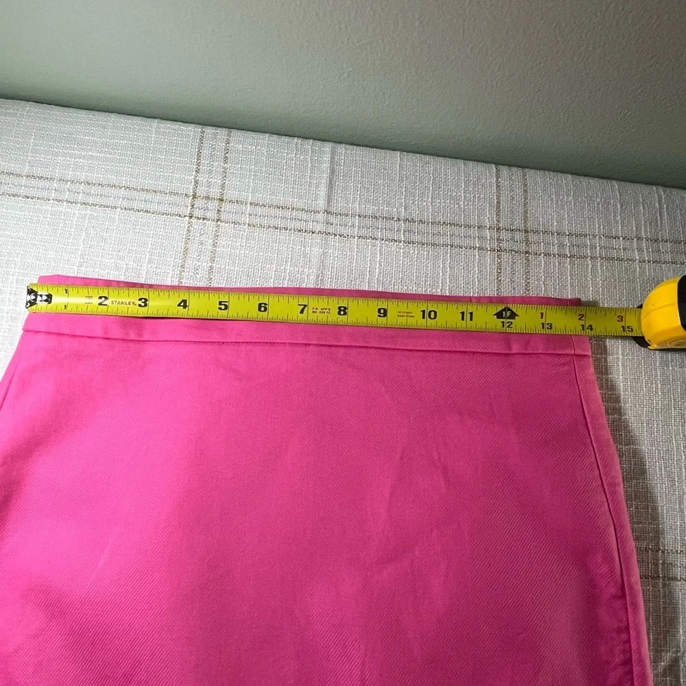 J. Crew Pink Scallop-Hem Pencil Skirt 100% Cotton Size 00